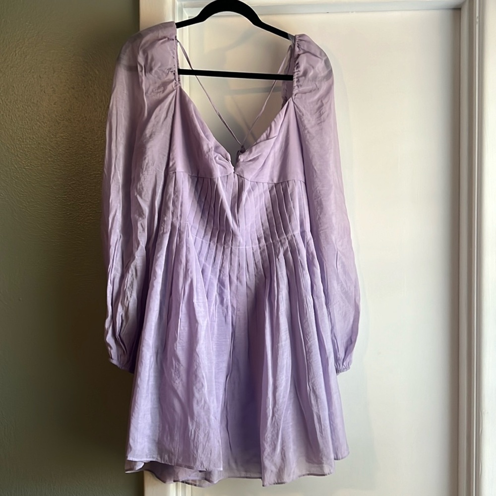 ASTR the Label lavender XL puff sleeve minidress